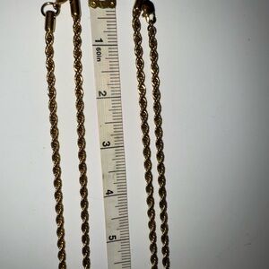 2 Elegant Gold Rope Chain Necklace